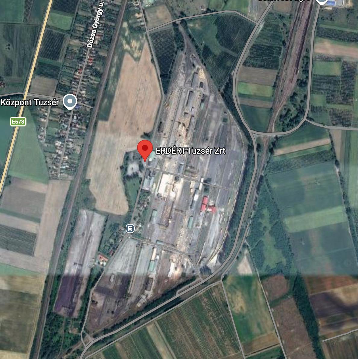 Satellite map view of the site